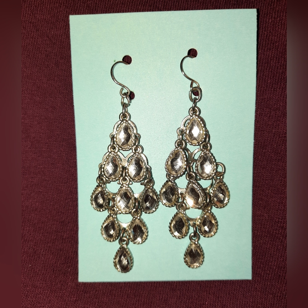 Elegant Gold Chandelier Earrings